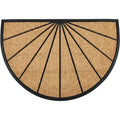 Roomg Half-Moon Coir Door Mat 45 x 75 cm Natural Black Fan - Product view