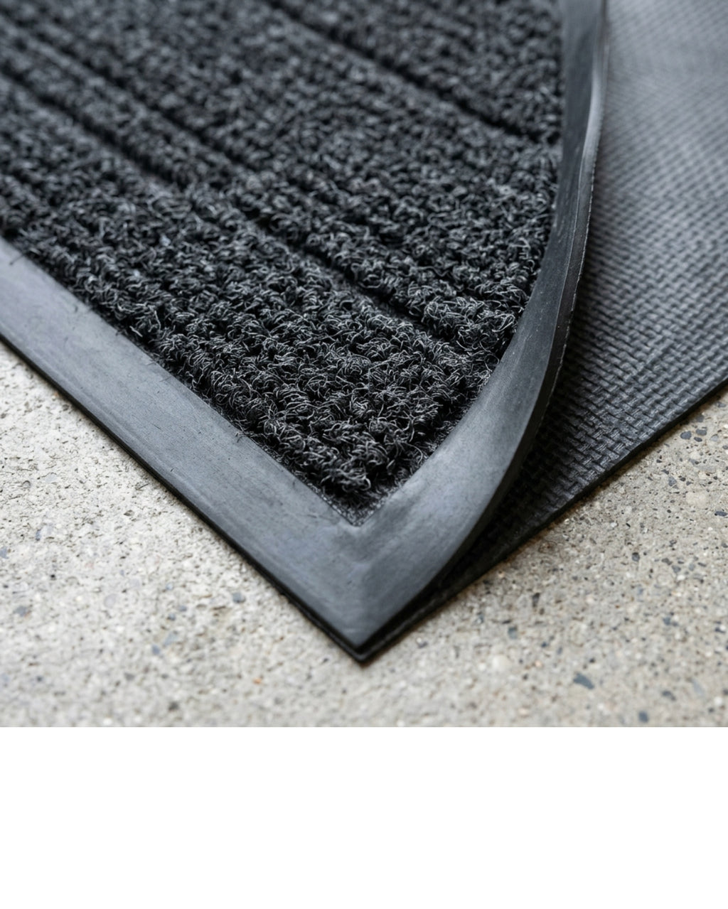 Roomg Ribbed Recycled PET Entry Mat 60 x 90 cm Charcoal - Detail view