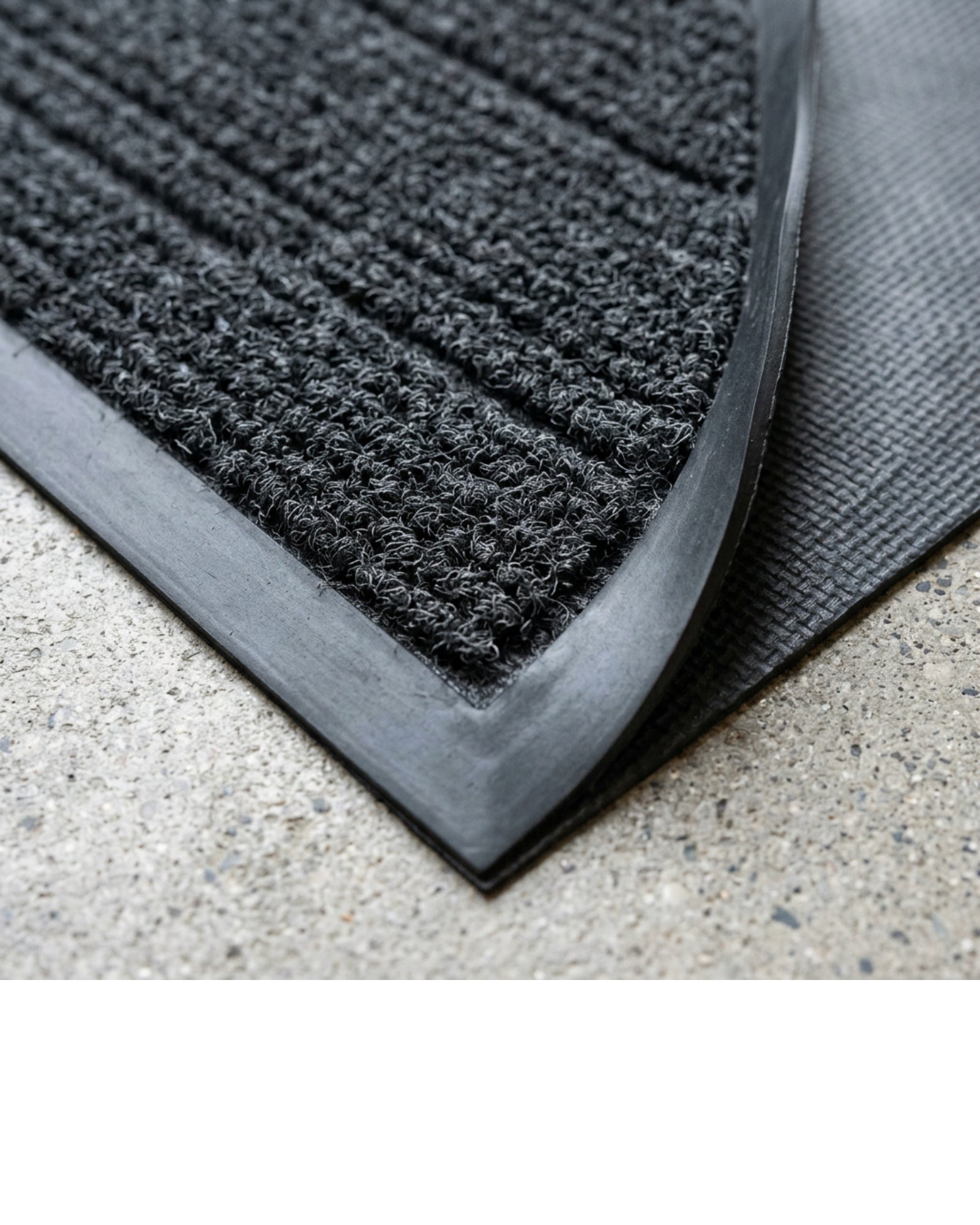 Roomg Ribbed Recycled PET Entry Mat 60 x 90 cm Charcoal - Detail view